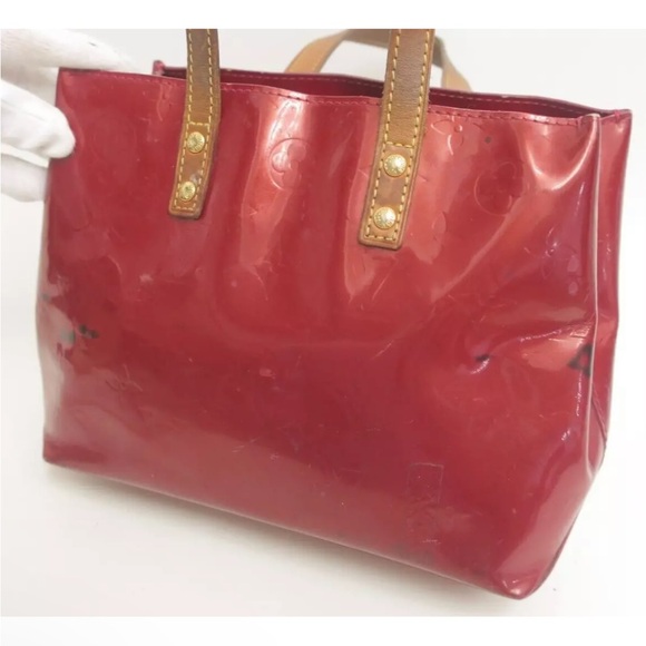 LOUIS VUITTON Reade PM Red Vernis Mini Bag Handbag - Picture 4 of 16